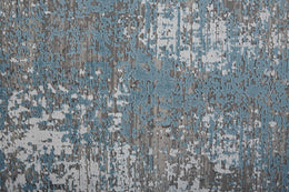 Cadiz Modern Abstract Blue Gray Silver Area Rug (3'1" x 10')