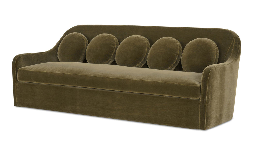 Rialto Sofa Dark Green Faux Mohair