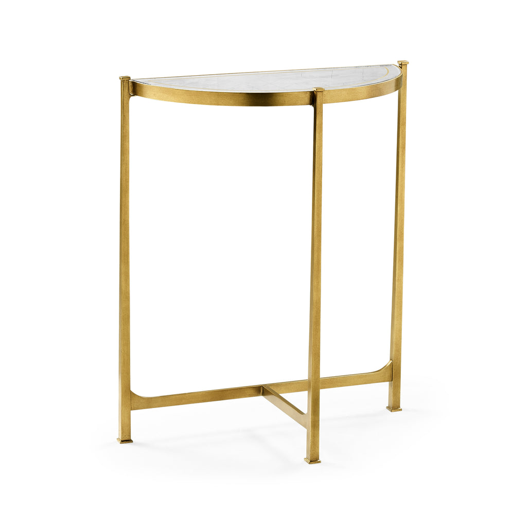 Luxe Small Half Moon Console Table