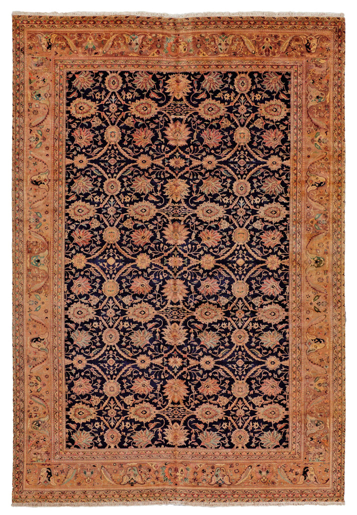 Hathaway Traditional Oriental Brown Gold Red Area Rug (5'6" x 8'6")