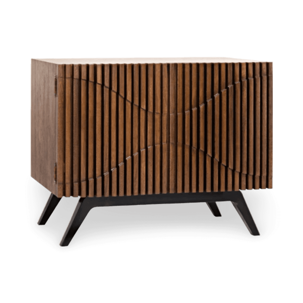 Illusion Single Sideboard, Walnut and Metal