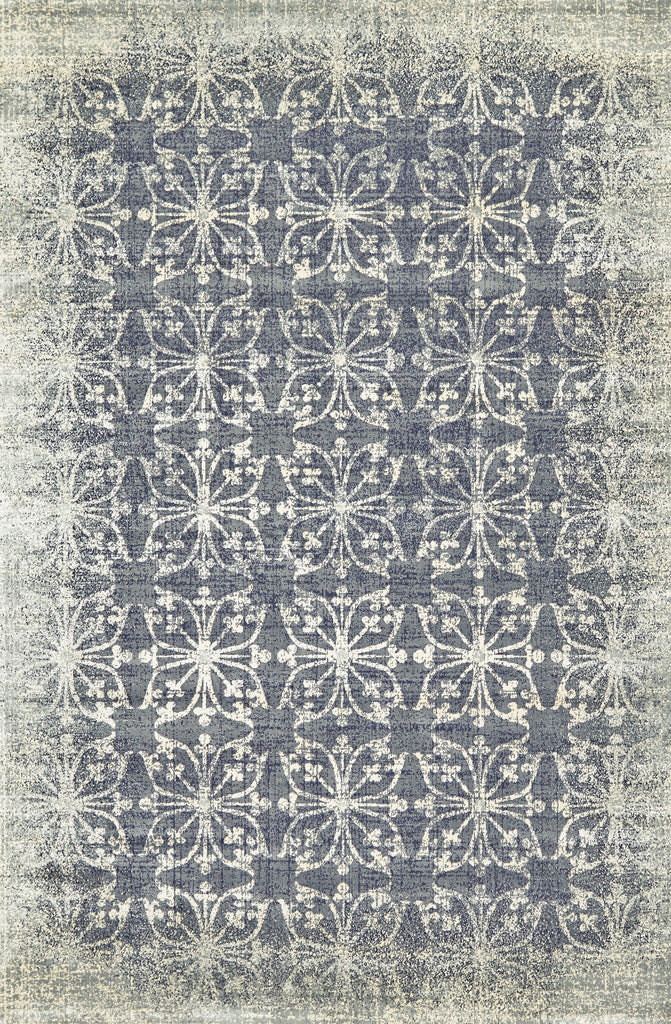 Fiona Transitional Geometric Gray Blue Tan Area Rug (9'2" x 12'2")