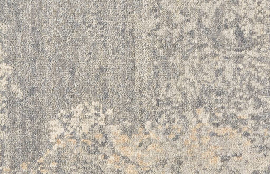 Dalia Modern Damask Gray Tan Ivory Area Rug (4' x 6')