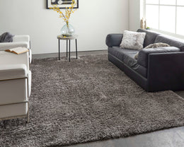 Darian Modern Solid Gray Area Rug (9' x 12')