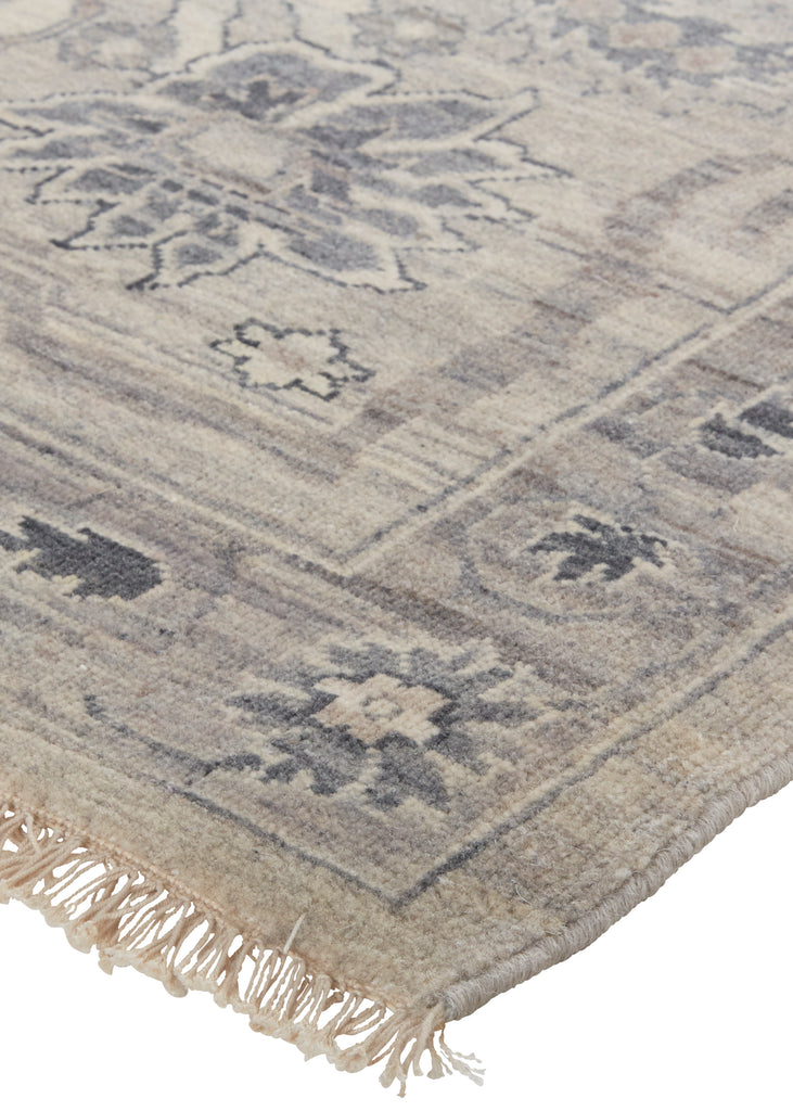 Reddington Traditional Oriental Gray Taupe Tan Area Rug (11'6" x 15')