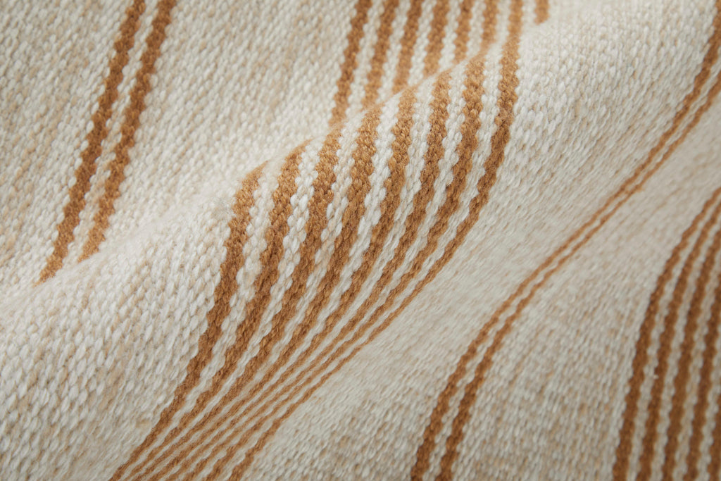 Duprine Transitional Stripes Ivory Taupe Brown Area Rug (8' x 11')