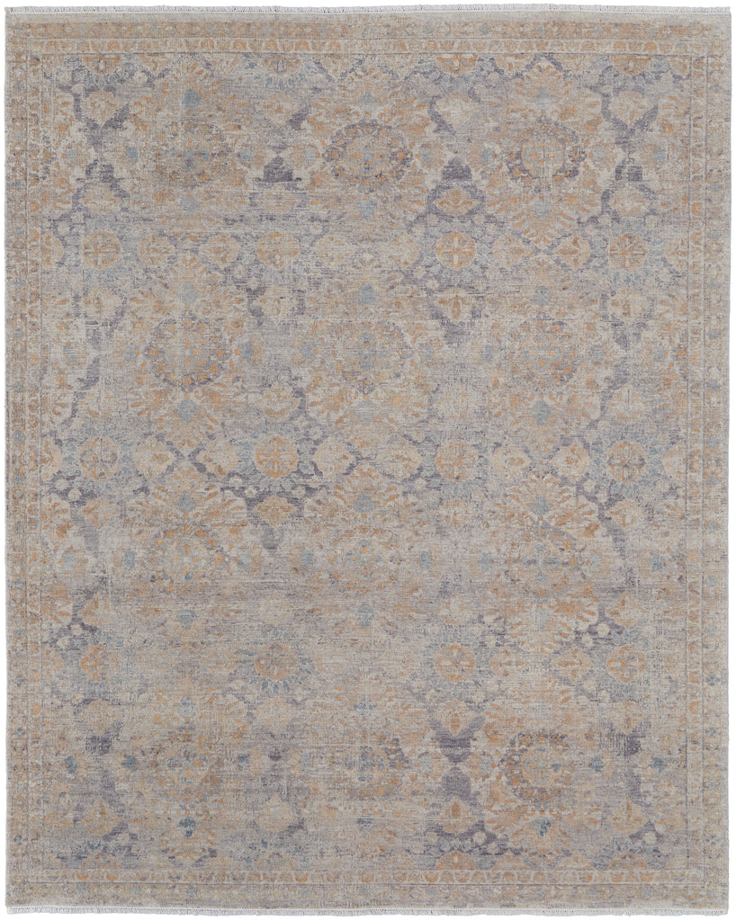 Rowen Transitional Oriental Tan Ivory Orange Area Rug (7'9" x 9'9")