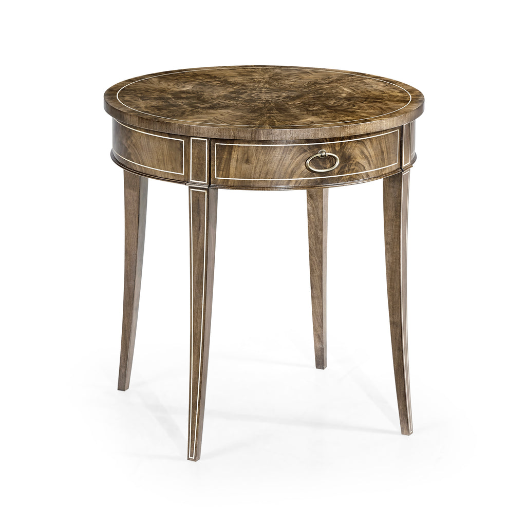 Buckingham Round Bleached Mahogany Side Table