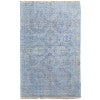 Caldwell Transitional Distressed Blue Ivory Area Rug (7'6" x 9'6")