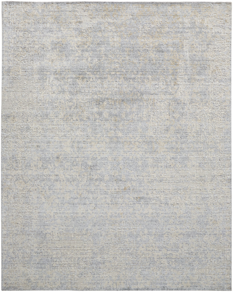 Langford Transitional Distressed Gray Taupe Ivory Area Rug (2' x 3')