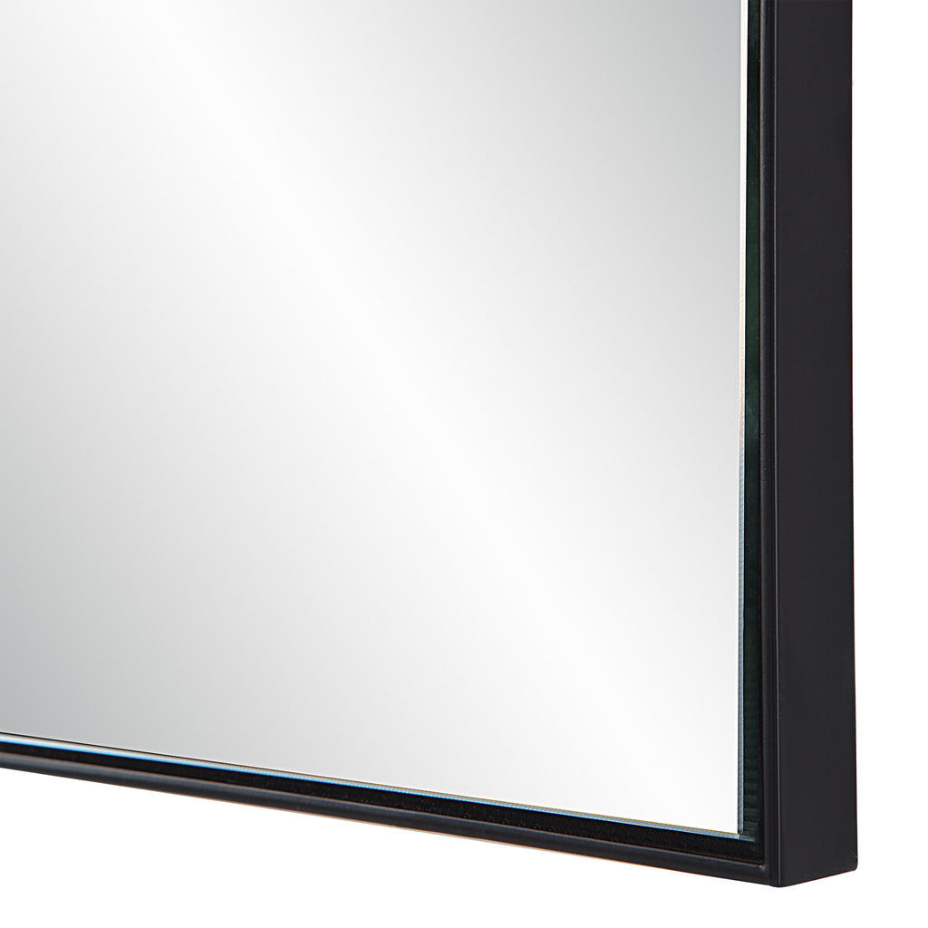 Title 36" Tall Rectangular Mirror, Matte Black