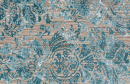 Keats Transitional Distressed Blue Taupe Ivory Area Rug (10'2" x 13'9")