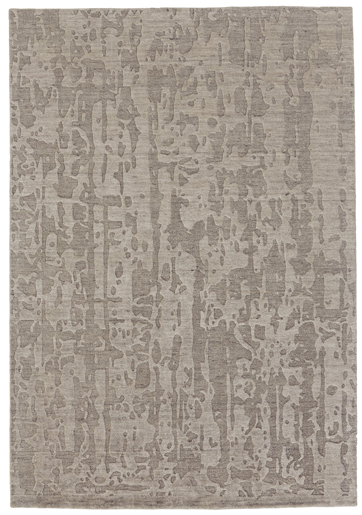 Leilani Modern Abstract Taupe Area Rug (5'6" x 8'6")