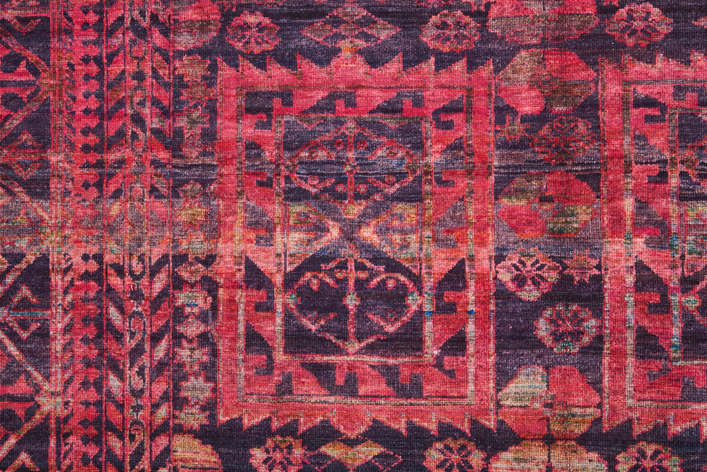 Voss Transitional Oriental Red Gray Area Rug (5'3" x 7'6")