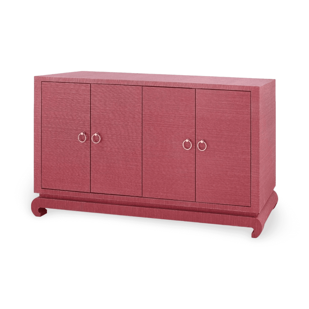 Meredith 4-Door Cabinet, Red