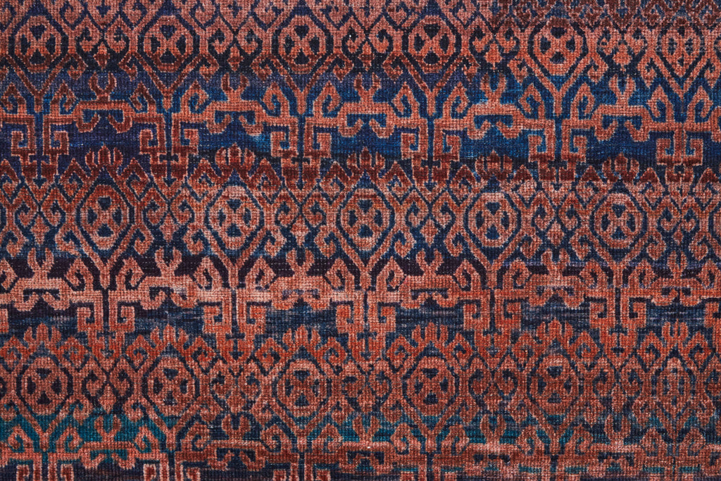 Voss Transitional Oriental Red Brown Blue Area Rug (5'3" x 7'6")