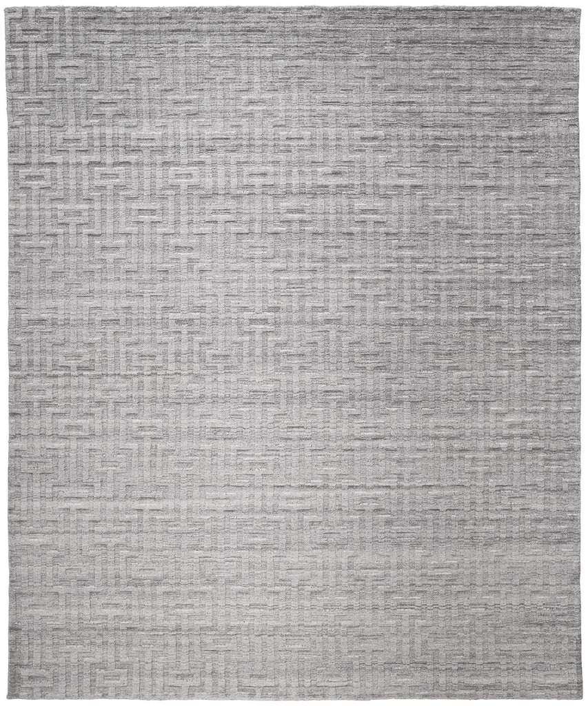 Gramercy Modern Geometric Silver Area Rug (5'6" x 8'6")