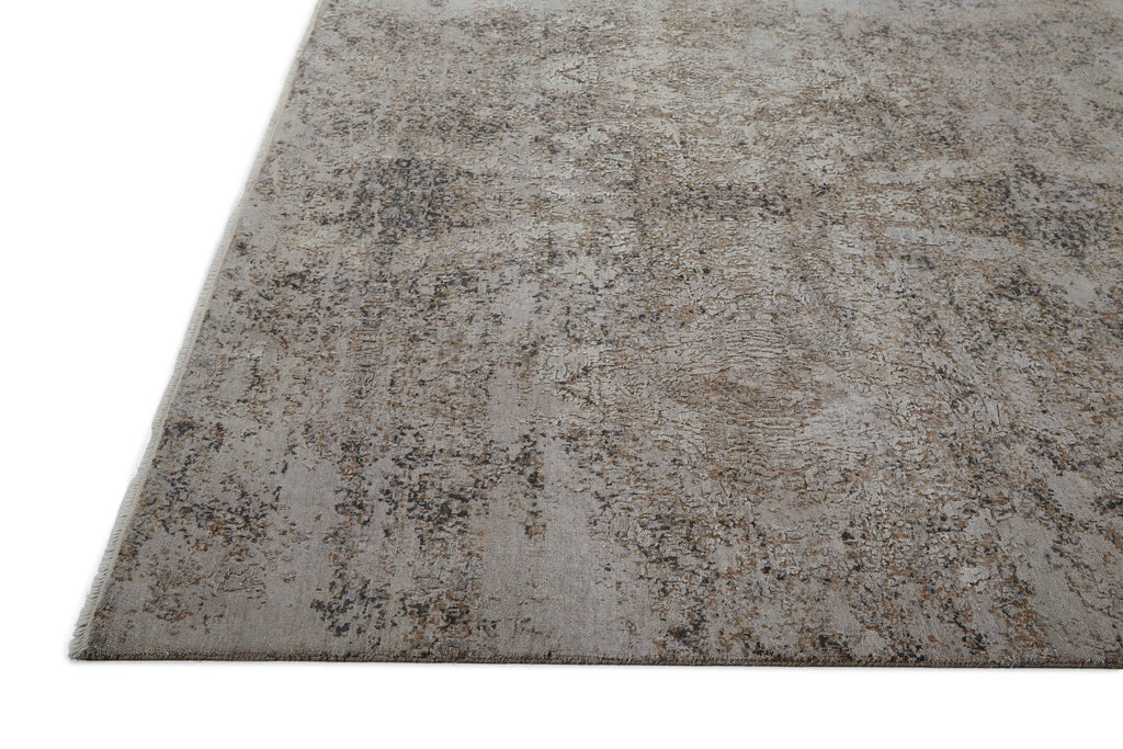 Hannah Modern Distressed Brown Tan Gray Area Rug (8'6" x 11'6")