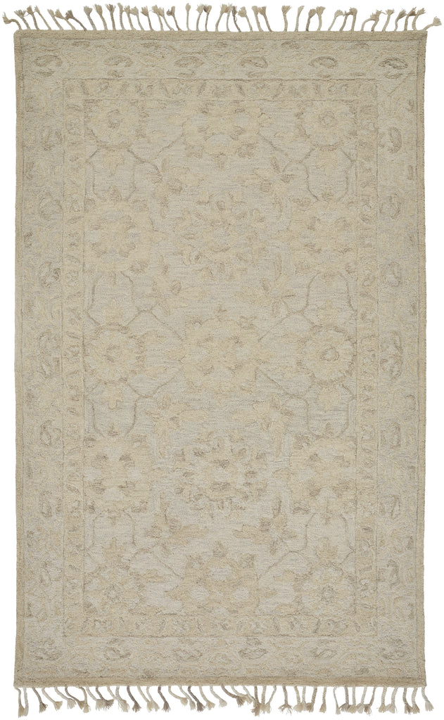 Remington Modern Oriental Gray Ivory Area Rug (5' x 8')