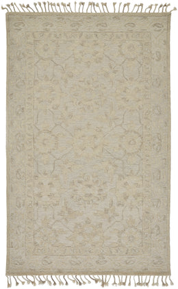 Remington Modern Oriental Gray Ivory Area Rug (5' x 8')