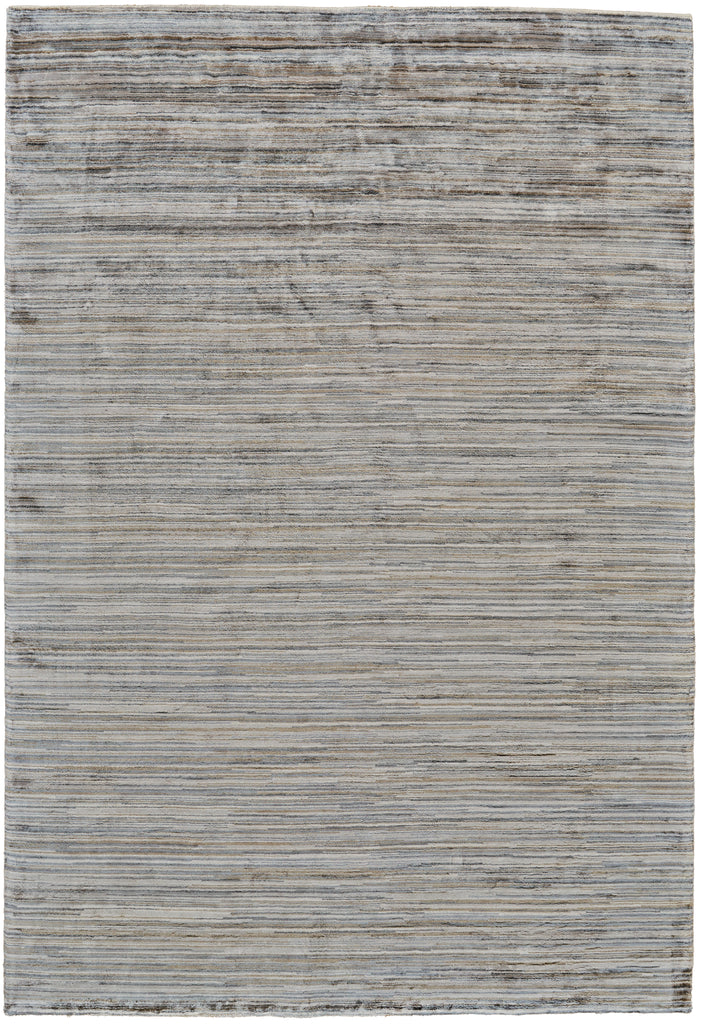 Kashgar Modern Gradient Ombre Gray Blue Green Area Rug (8'6" x 11'6")