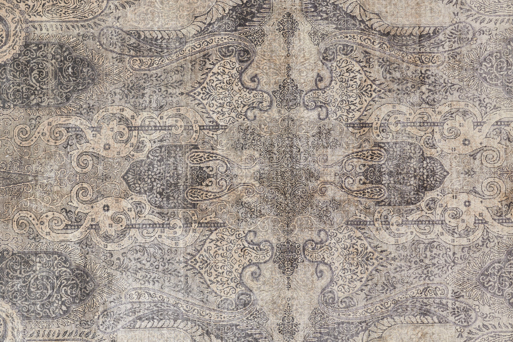 Ouray Traditional Damask Taupe Gray Area Rug (8'6" x 11'6")