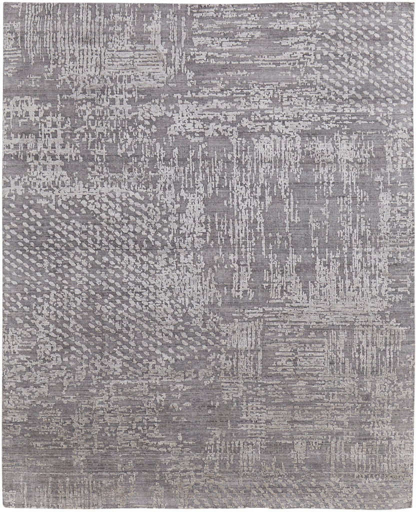 Eastfield Modern Abstract Gray Area Rug (9' x 12' / Pattern 4)