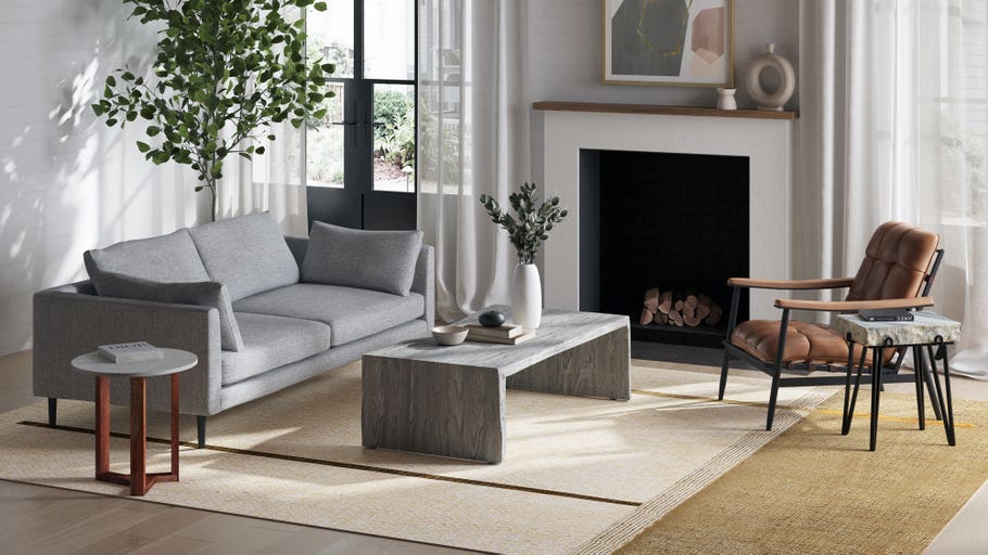 Tyrell Coffee Table, Light Grey