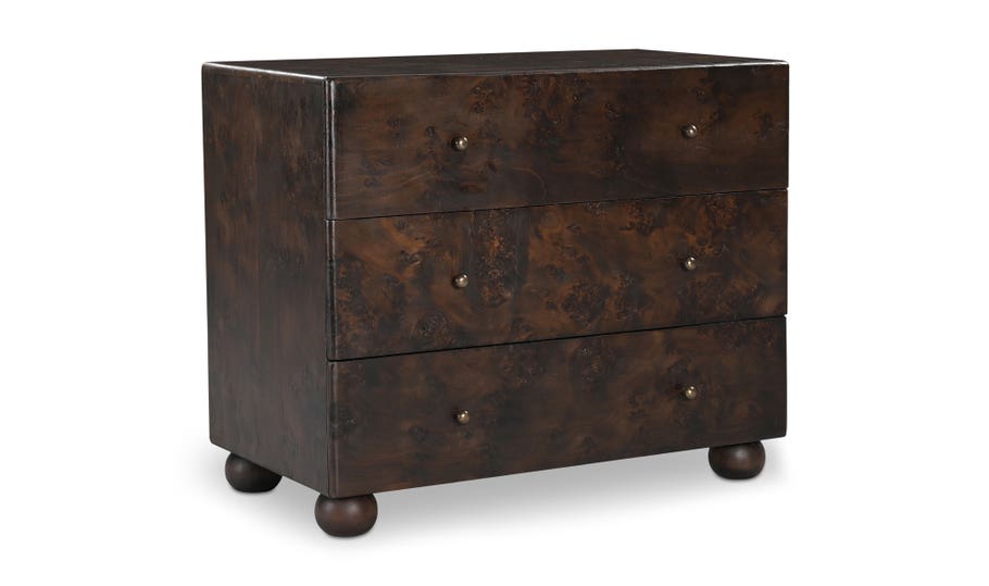 York 3 Drawer Nightstand