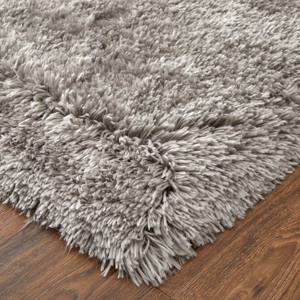 Beckley Transitional Solid Gray Silver Taupe Area Rug (9'6" x 13'6")