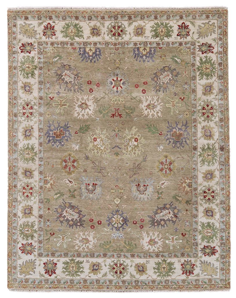 Bhatia Traditional Oriental Taupe Brown Ivory Area Rug (11'6" x 17'6")