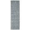 Luna Modern Solid Gray Blue Area Rug (2'6" x 8')