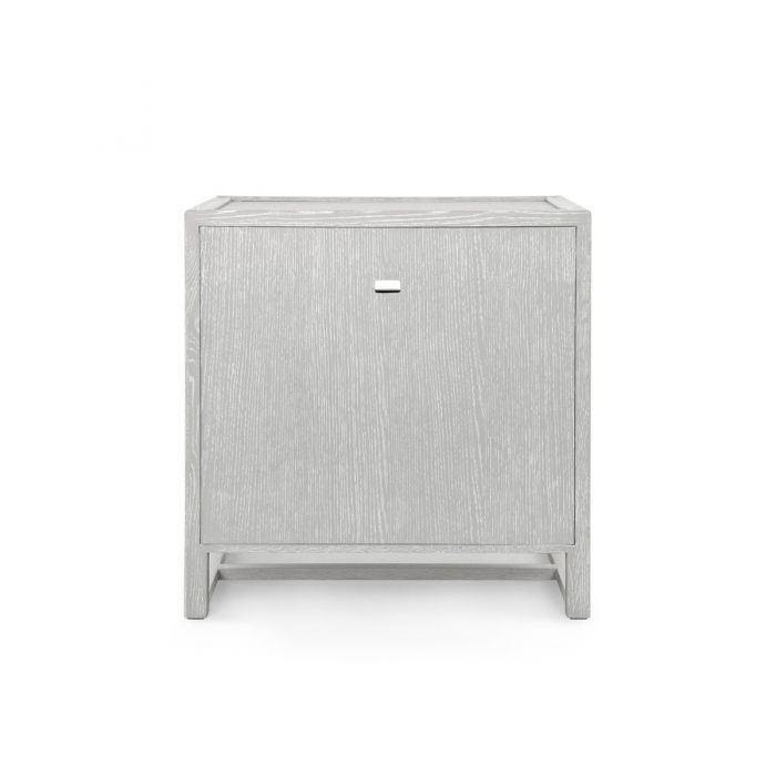 Vivian 2-Drawer Side Table, Soft Gray