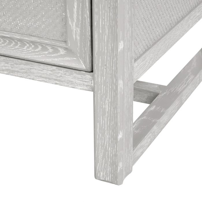 Vivian 2-Drawer Side Table, Soft Gray