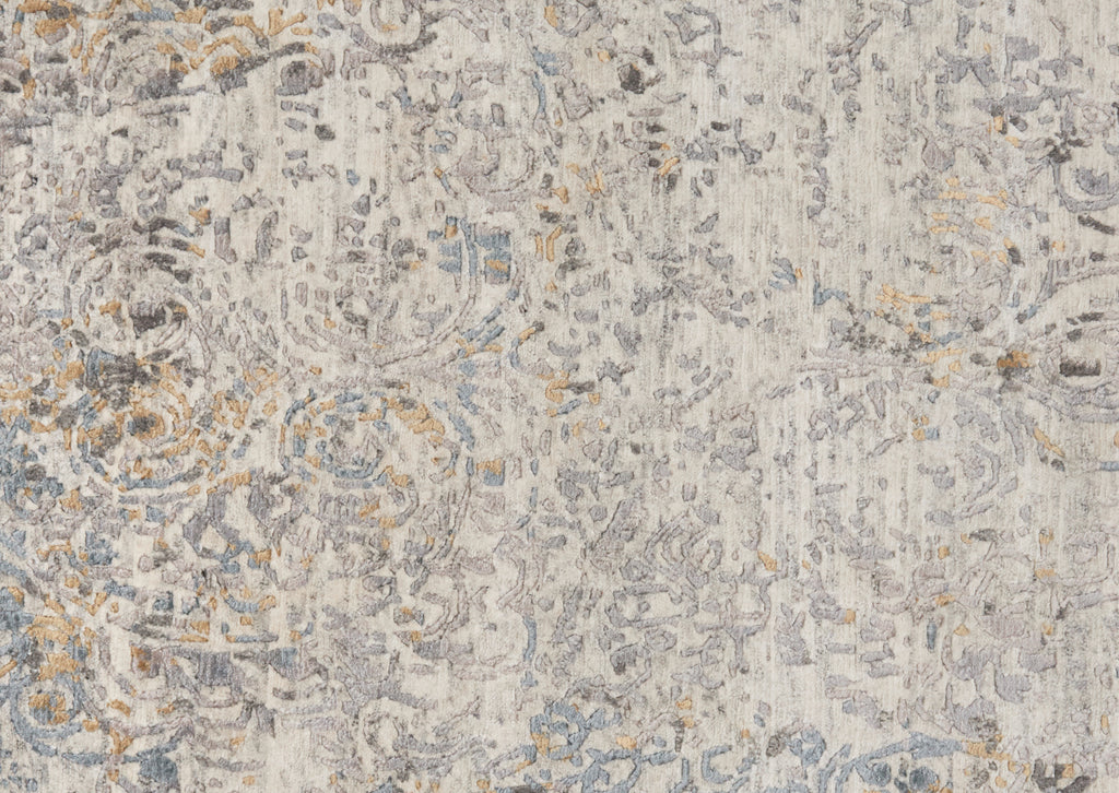 Hayden Modern Distressed Ivory Taupe Gold Area Rug (7'9" x 9'9")