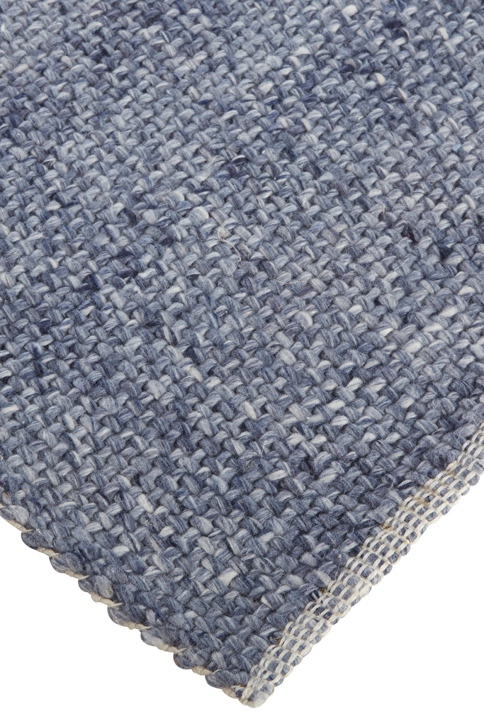 Naples Transitional Solid Blue Area Rug (8' x 10')