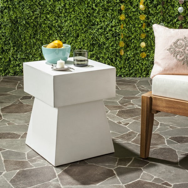 Zen Mushroom Accent Stool- White