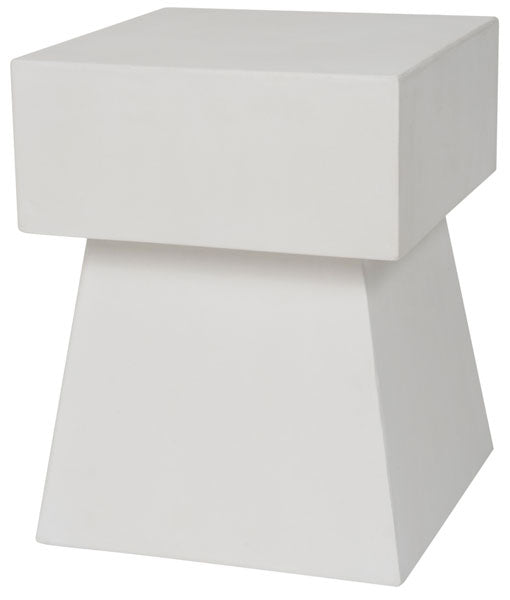 Zen Mushroom Accent Stool- White