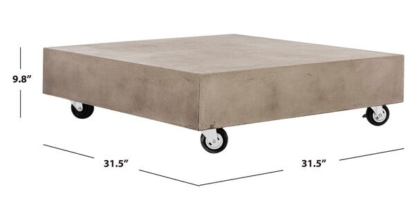 Gargon Indoor/Outdoor Modern Concrete Coffee Table