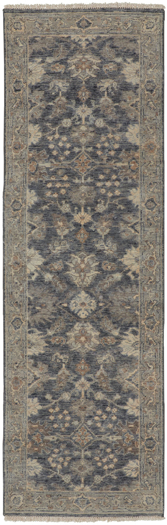 Marabel Traditional Oriental Gray Taupe Ivory Area Rug (2'6" x 10')