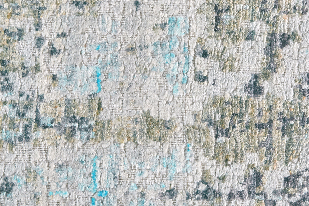 Wexford Modern Distressed Blue Gray Ivory Area Rug (8'6" x 11'6")