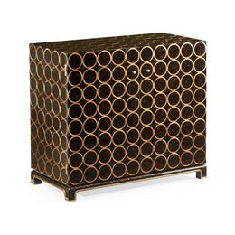 Berkley Tortoise with Gilded Circles Storage Cabinet