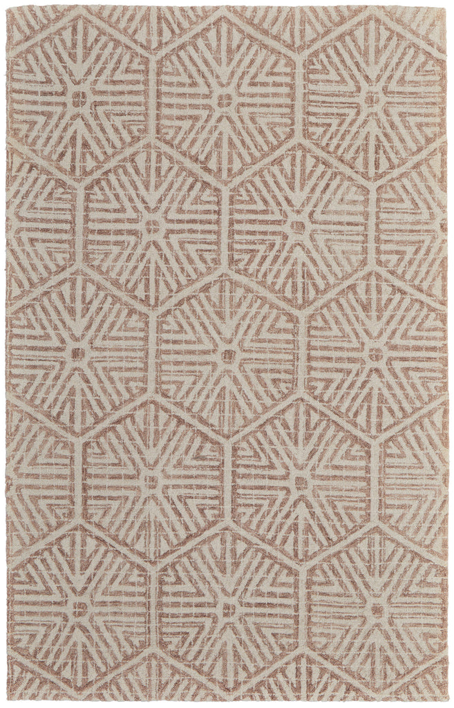 Rhett Transitional Geometric Ivory Taupe Area Rug (5' x 8')