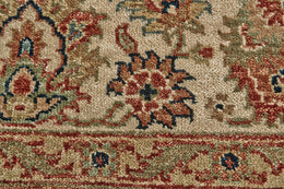 Faulkner Traditional Oriental Red Tan Taupe Area Rug (9'6" x 13'6")