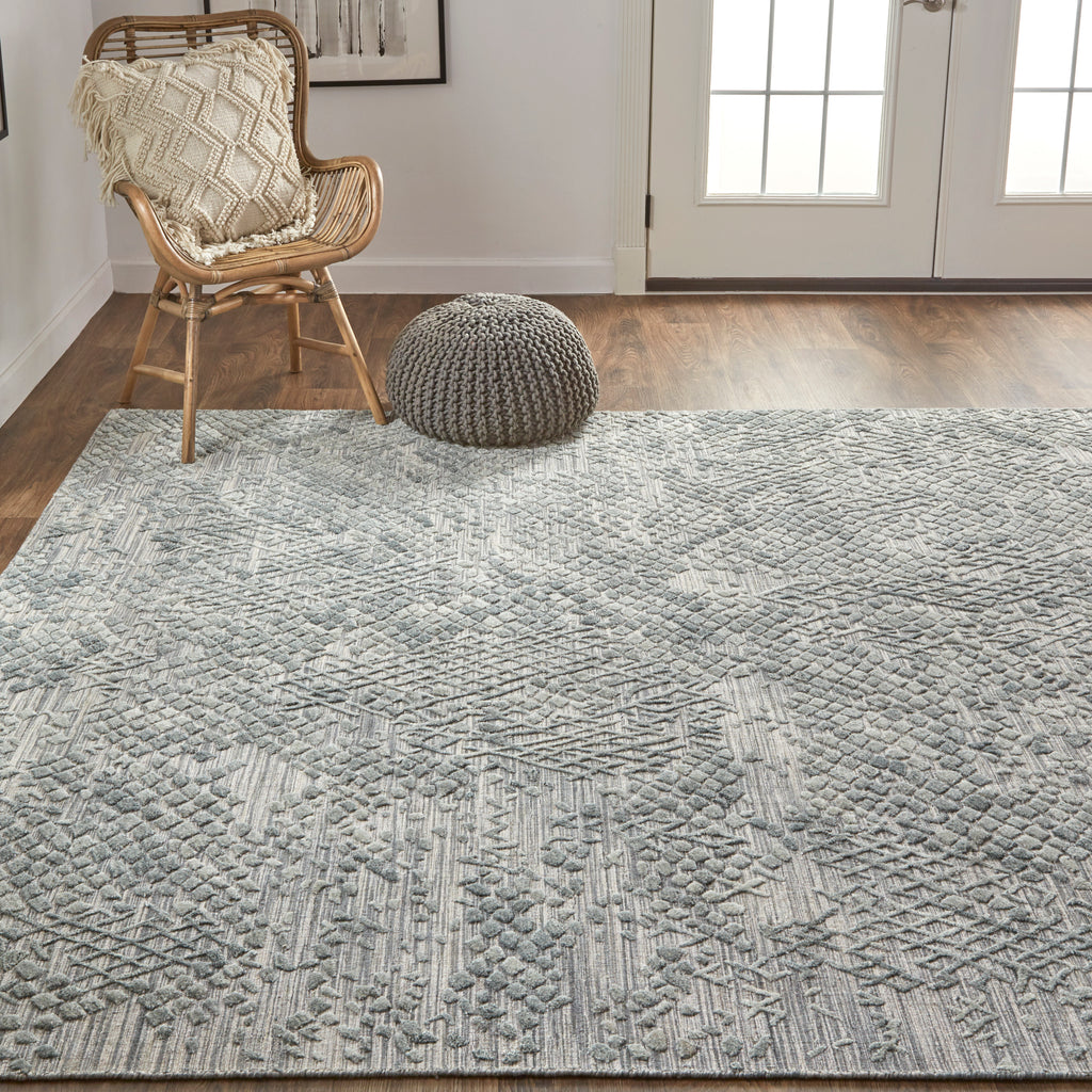 Elias Modern Abstract Gray Area Rug (10' x 14')