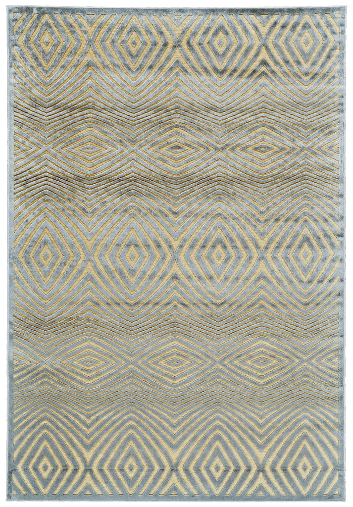 Saphir Callo Modern Abstract Tan Gray Area Rug (5'3" x 7'6")