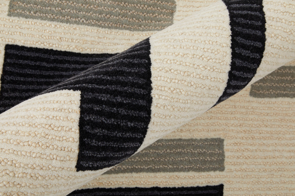 Maguire Transitional Abstract Ivory Taupe Area Rug (9' x 12')