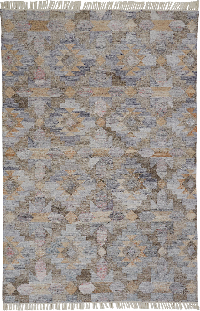 Beckett Transitional Moroccan Taupe Gray Blue Area Rug (8' x 10')