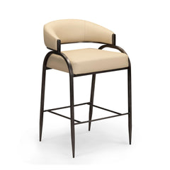 Tatum Performance Vegan Leather Counter Stool, Taupe