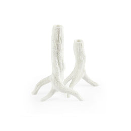 Vinyeron Candlesticks Pair, Blanc de Chine